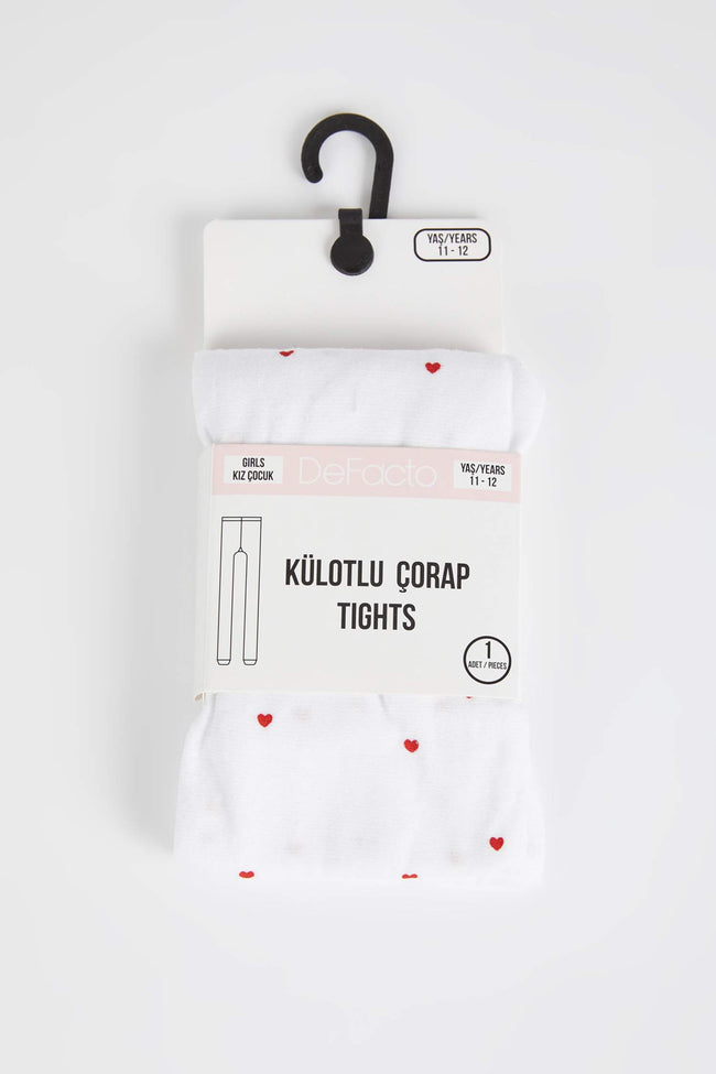 Daughter 23 April Children's Day Heart Pattern Banana Pantyhose Main Image