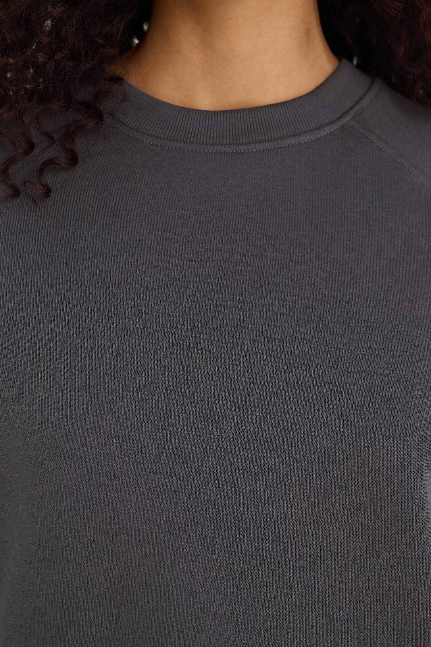 Oversized, loose fit, crew neck, basic, simple thick sweatshirt