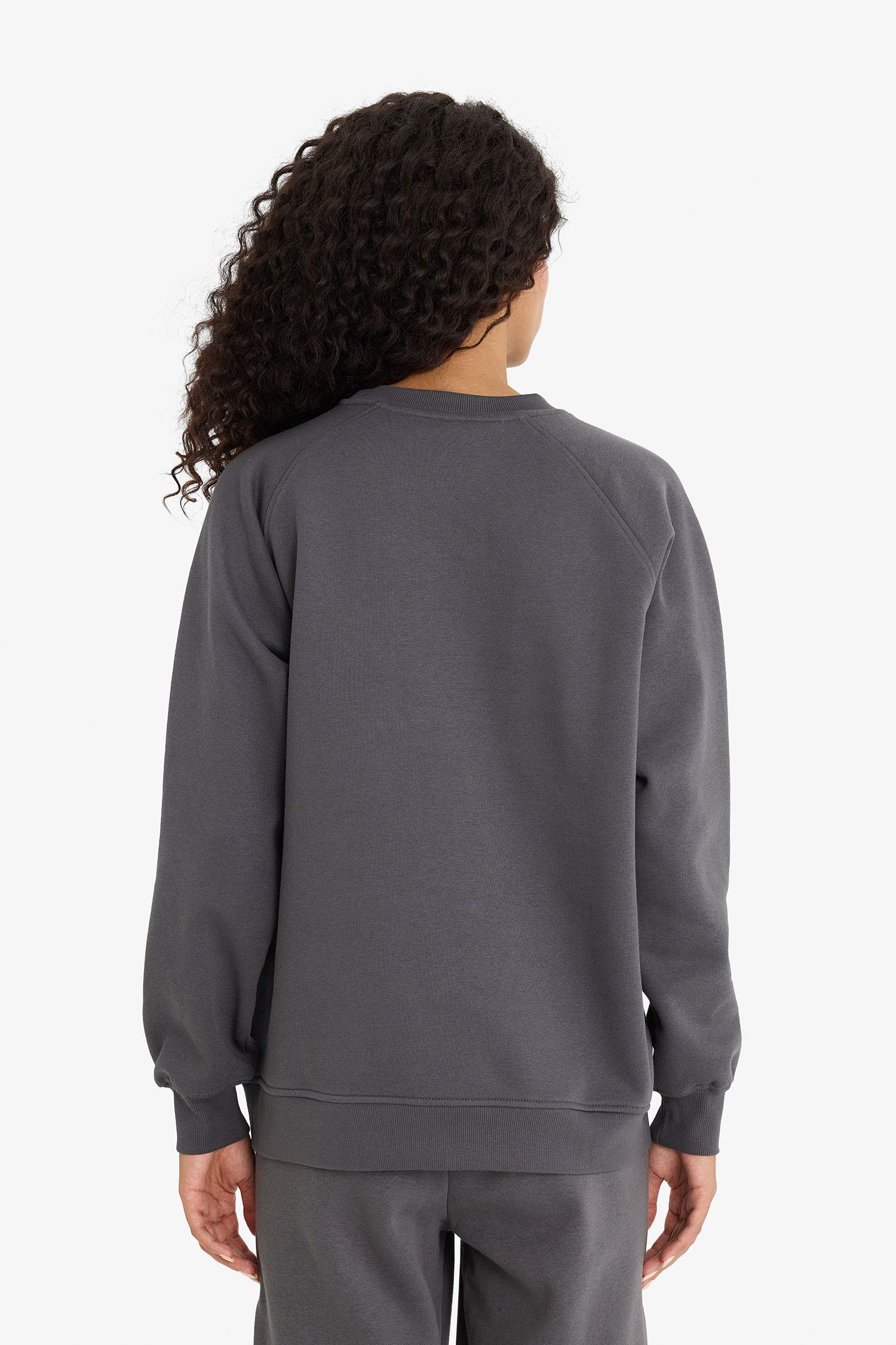 Oversized, loose fit, crew neck, basic, simple thick sweatshirt