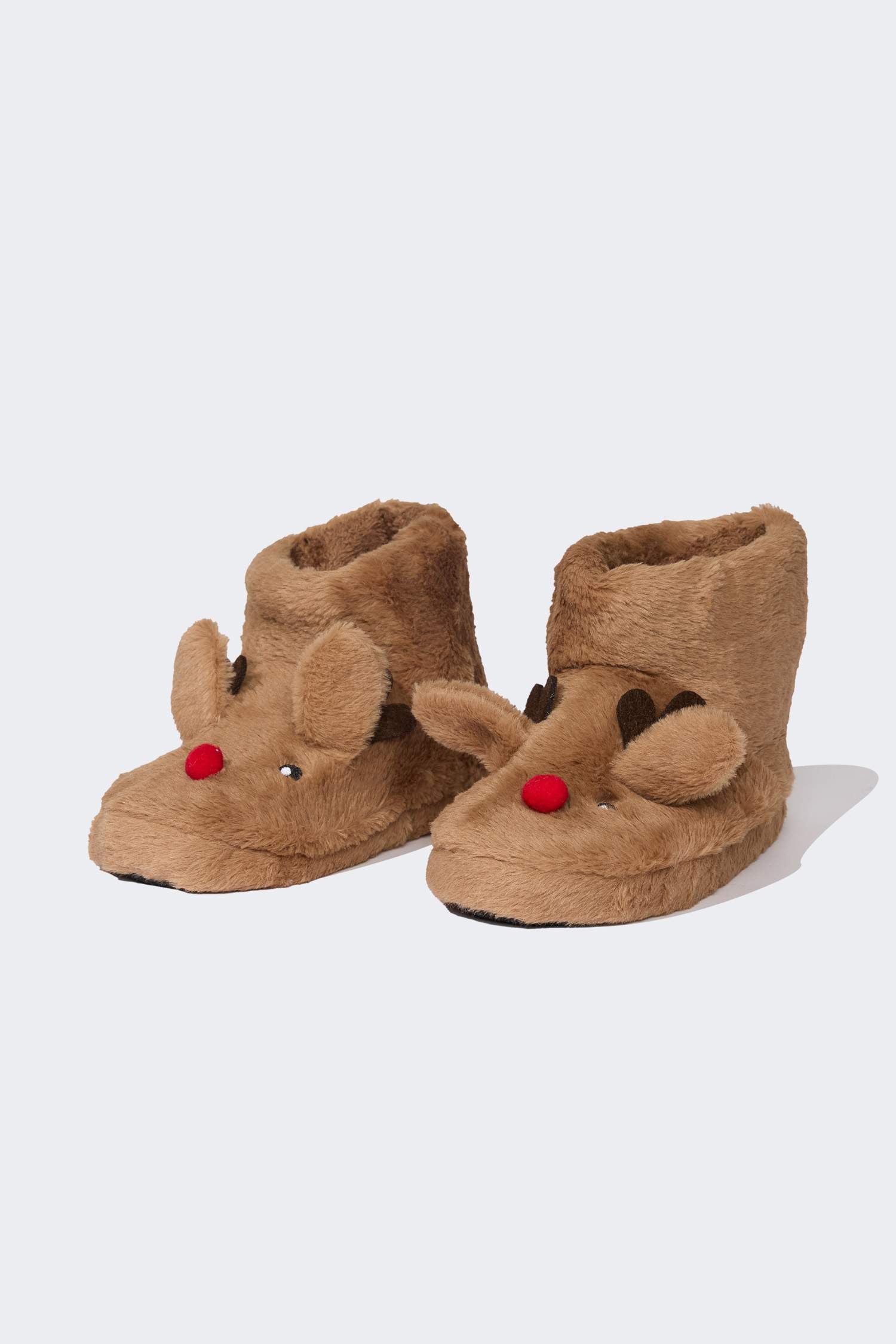 Girls Christmas Themed Flat Sole Home Boots