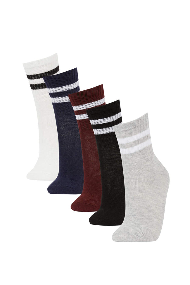 5 Pcs Cotton Long Socks Main Image