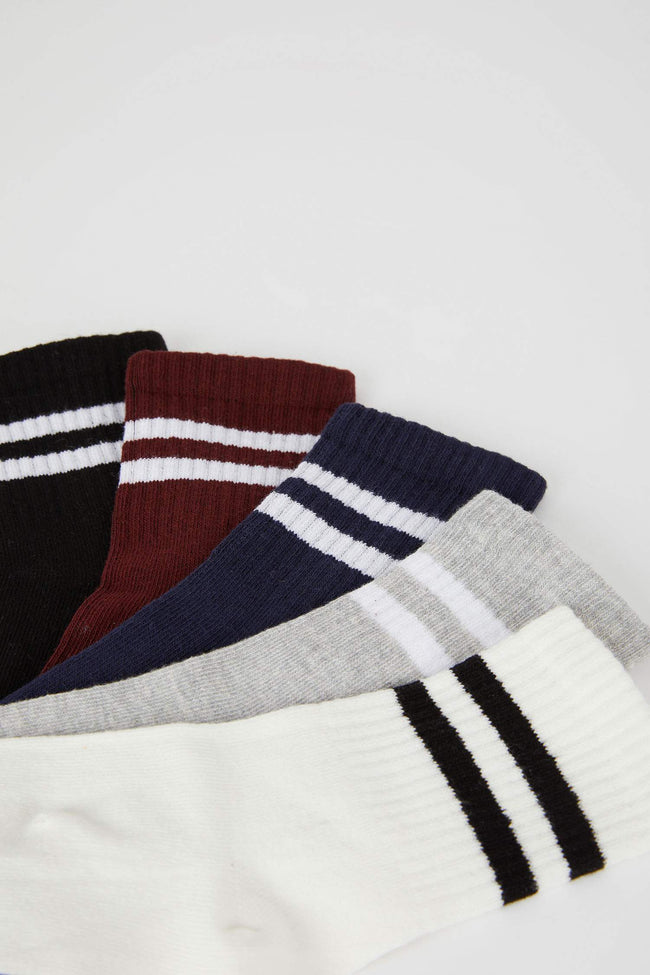 5 Pcs Cotton Long Socks Hover Image