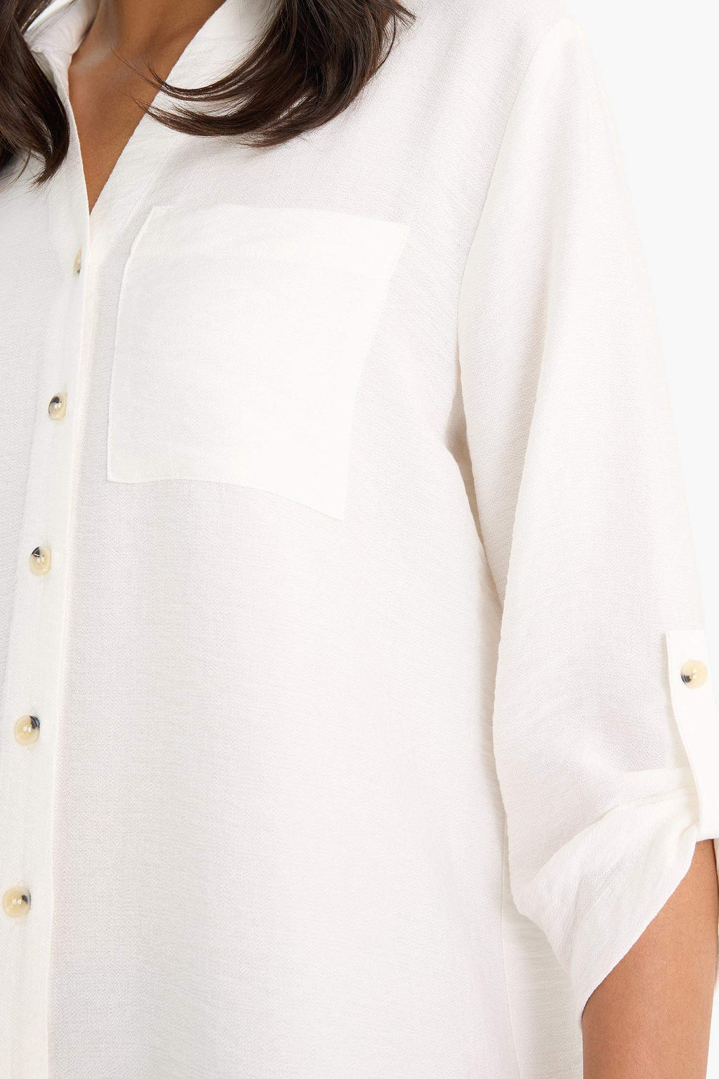 Regular fit, long sleeve shirt with shirt collar