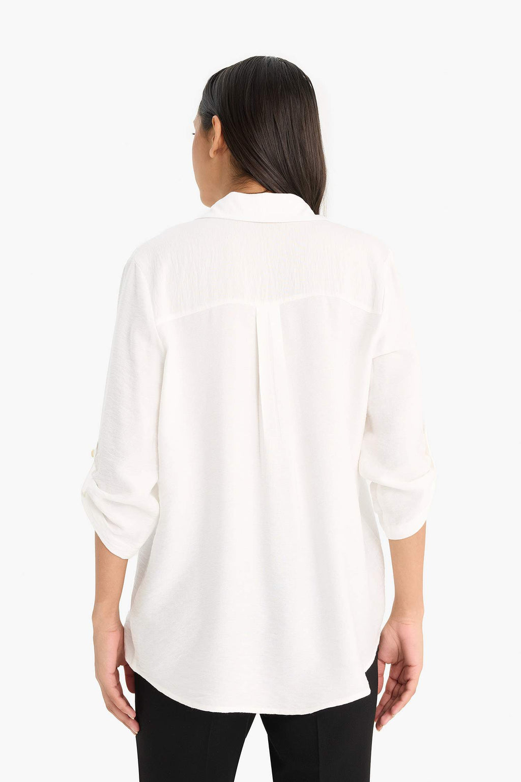 Regular fit, long sleeve shirt with shirt collar