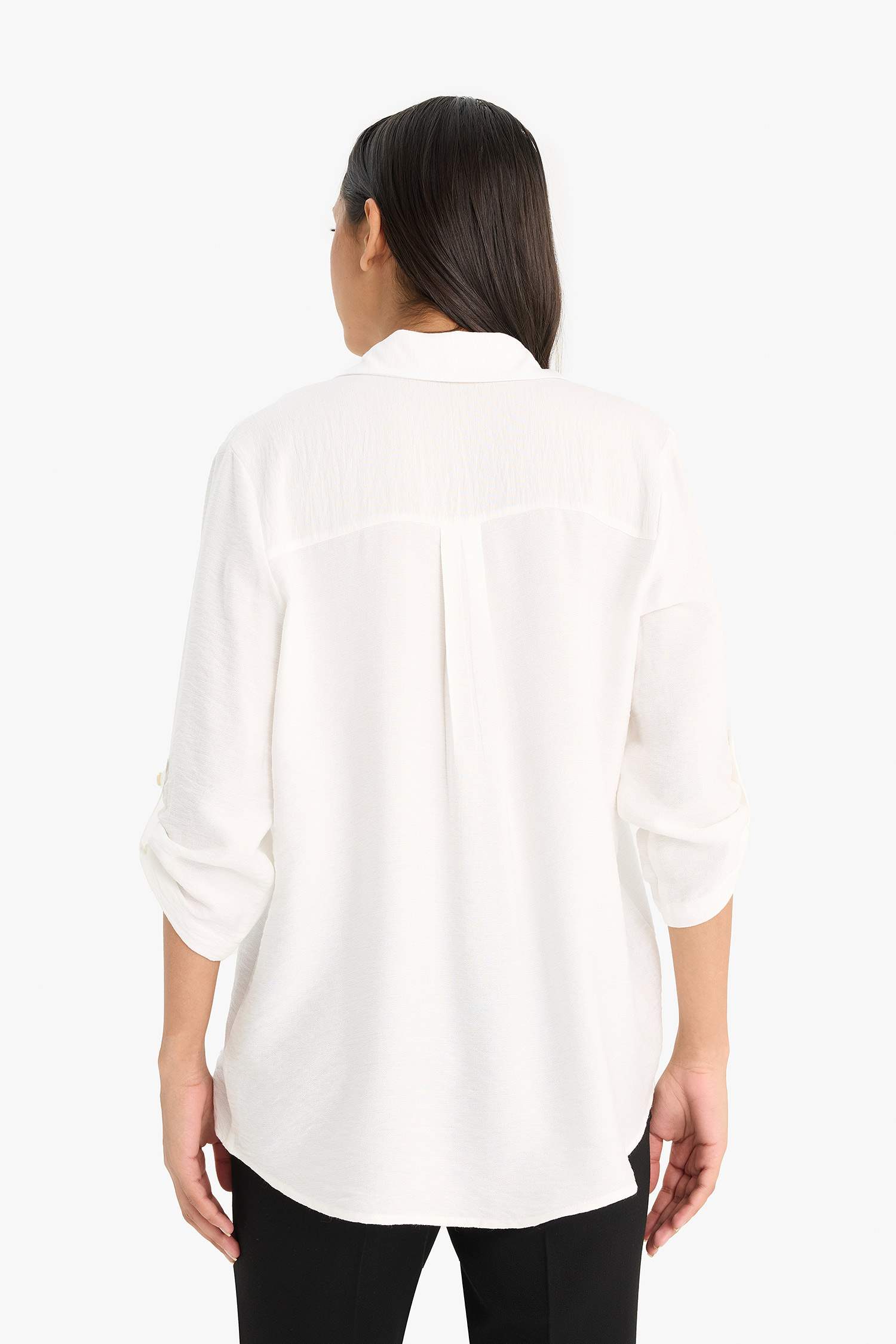 Regular fit, long sleeve shirt with shirt collar