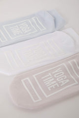 Women's 3 Pcs Cotton Pilates Socks