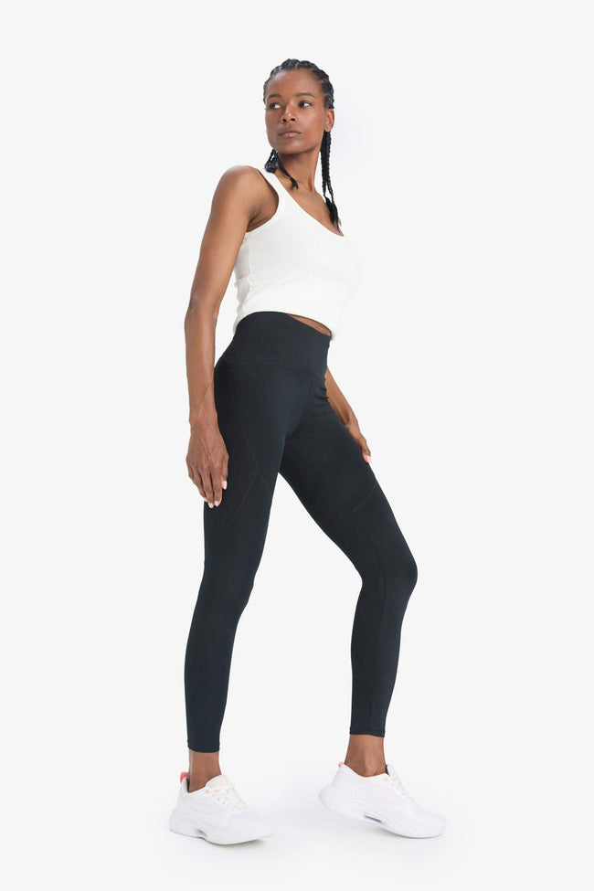 Black Shaping High Waist Stretch Athletic Leggings Main Image