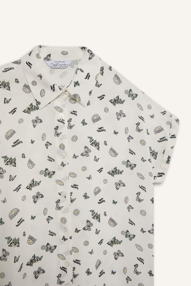 Coool Pattern Viscose Short Sleeve Shirt Hover Image