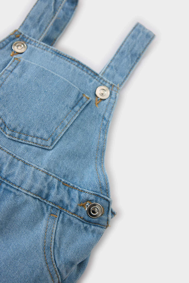 Baby Boy Short Overalls Jean Jumpsuit Hover Image