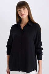 Regular Fit Basic Flat Long Sleeve Shirt