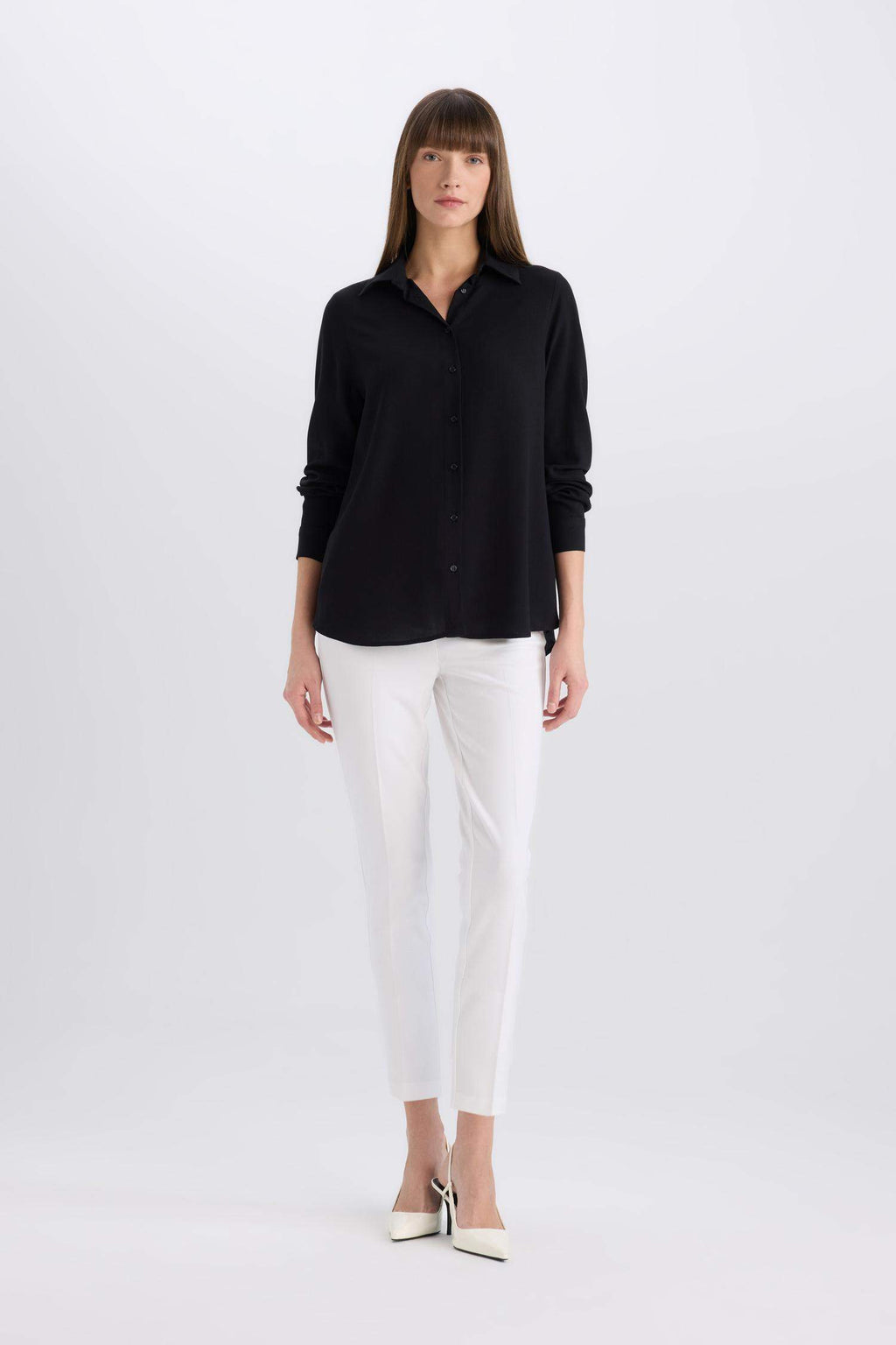 Regular Fit Basic Flat Long Sleeve Shirt