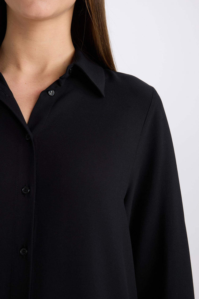 Regular Fit Basic Flat Long Sleeve Shirt Hover Image