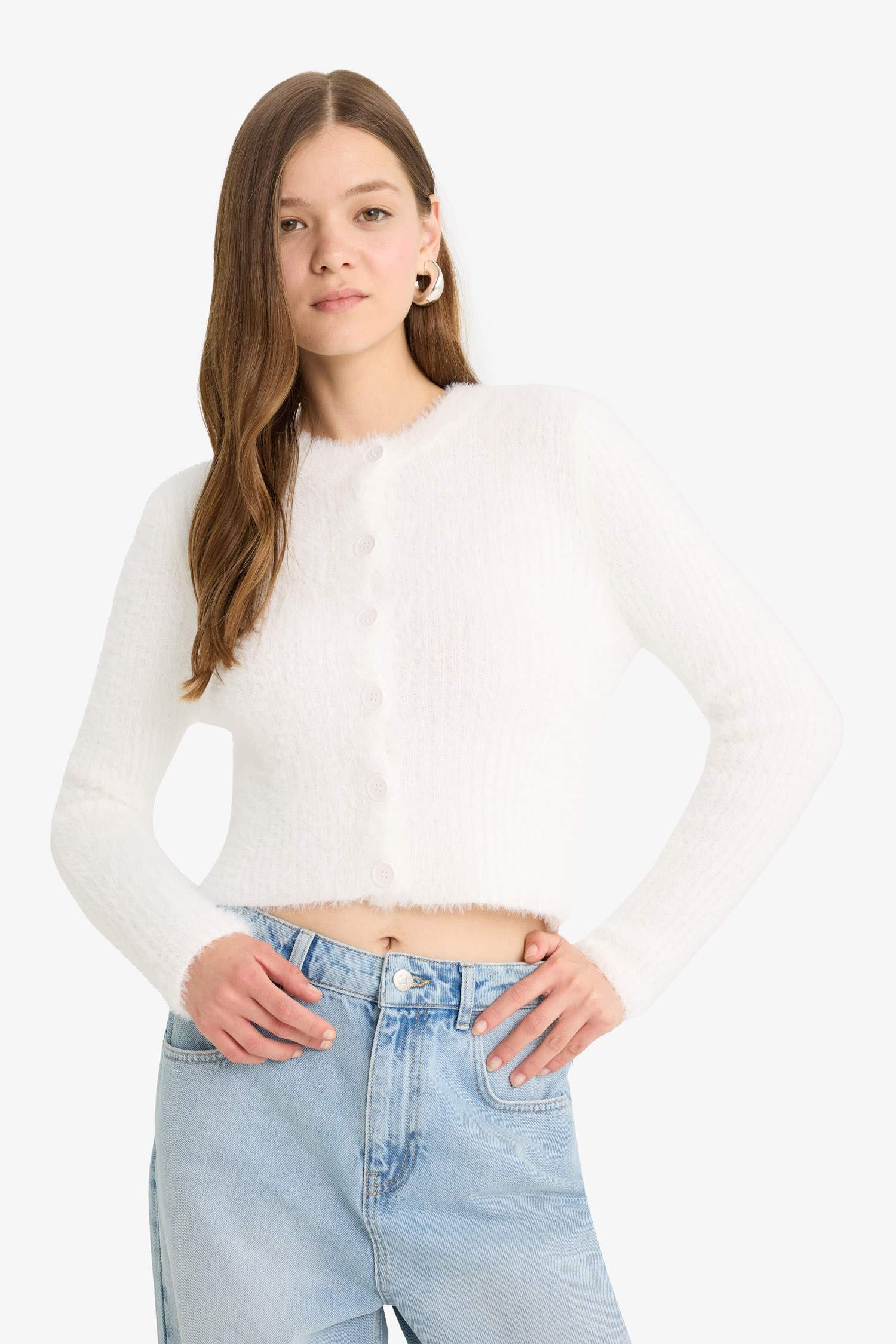 Cool Slim Fit Slim Cut Crew Neck Knitwear Cardigan