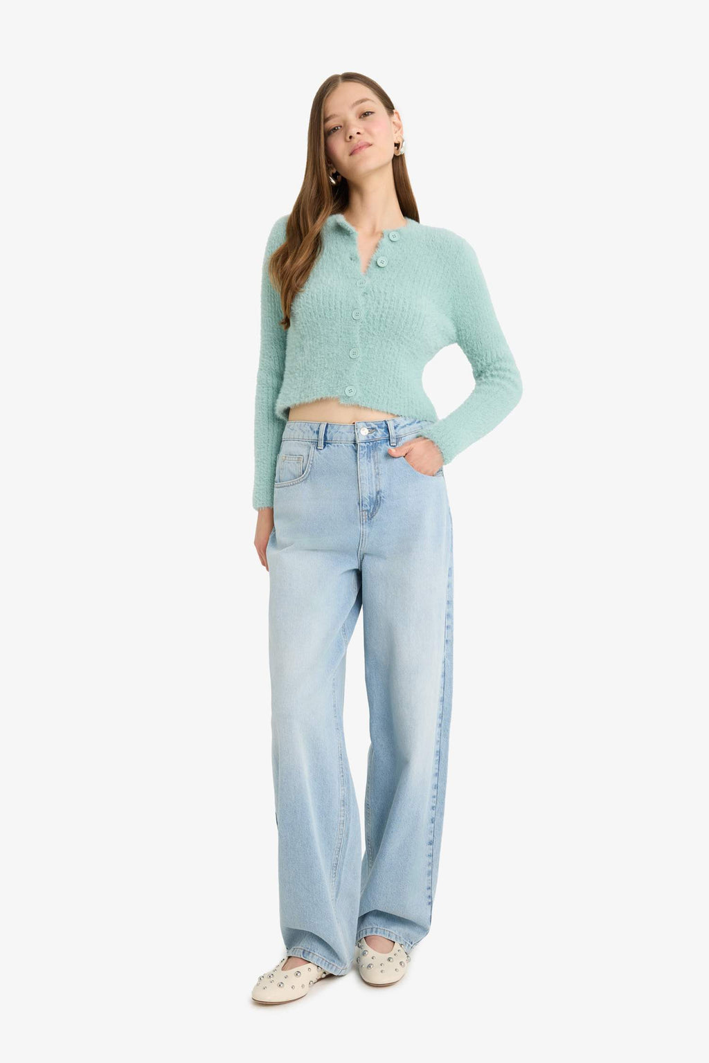 Cool Slim Fit Slim Cut Crew Neck Knitwear Cardigan