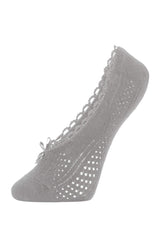 Women Invisible 3 Pcs Cotton Frill Babet Socks