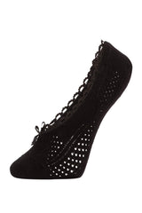 Women Invisible 3 Pcs Cotton Frill Babet Socks