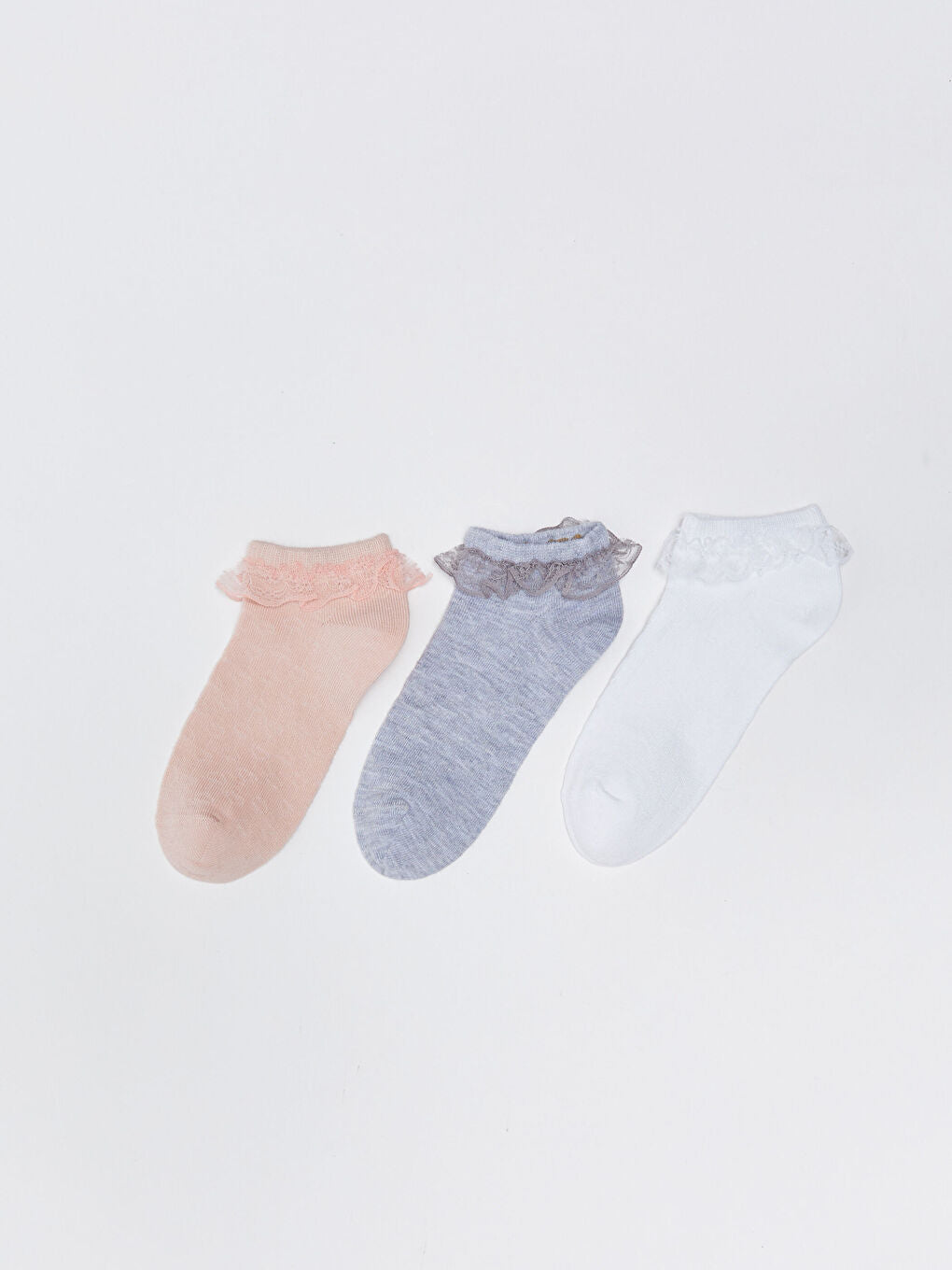 Dream Lace Detailed Girls Booties Socks 3 Pack