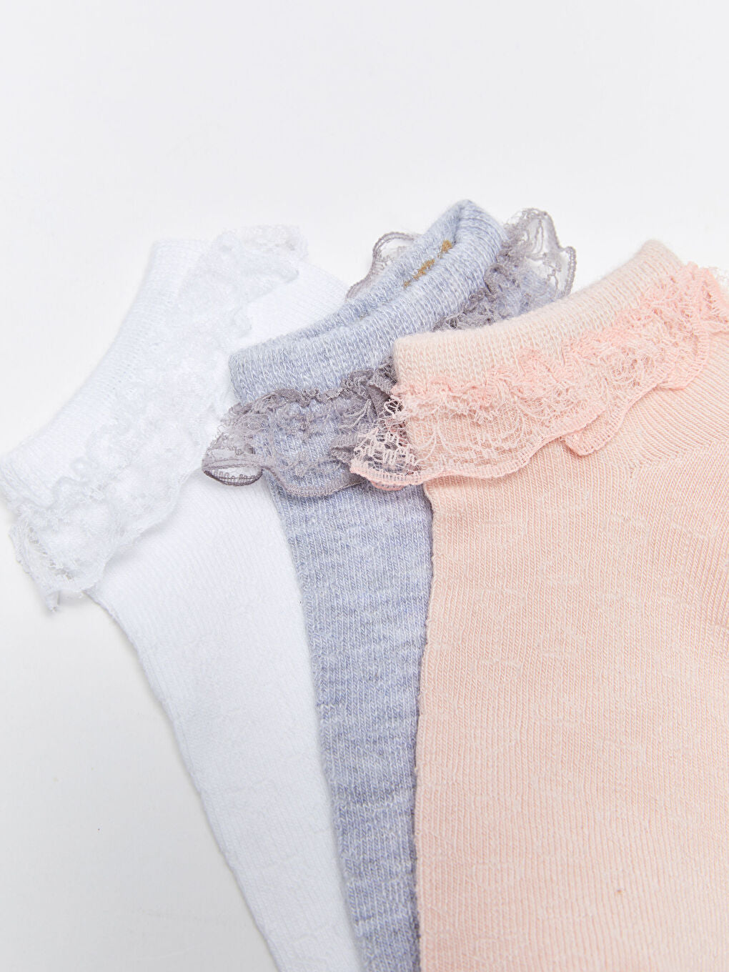 Dream Lace Detailed Girls Booties Socks 3 Pack