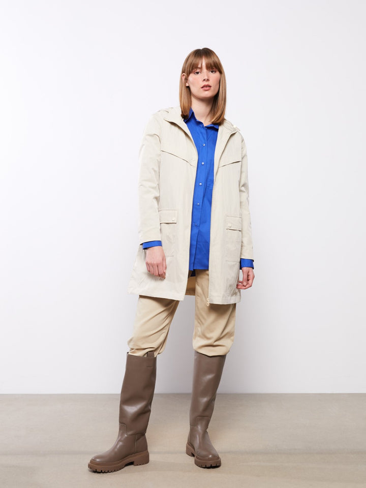 LCW Modest

Light Beige Women's Hooded Plain Coat