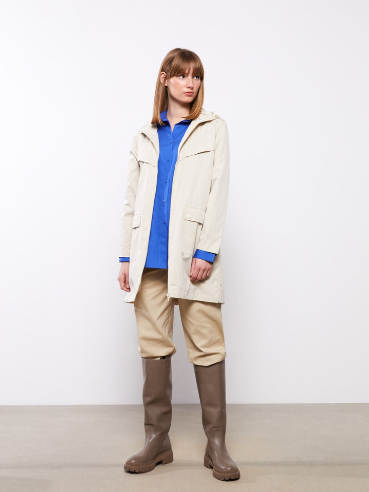 LCW Modest

Light Beige Women's Hooded Plain Coat