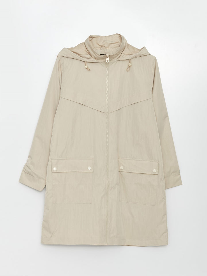 LCW Modest

Light Beige Women's Hooded Plain Coat