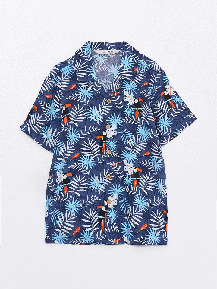 LCW Kids Patterned Short Sleeve Boy Shirt