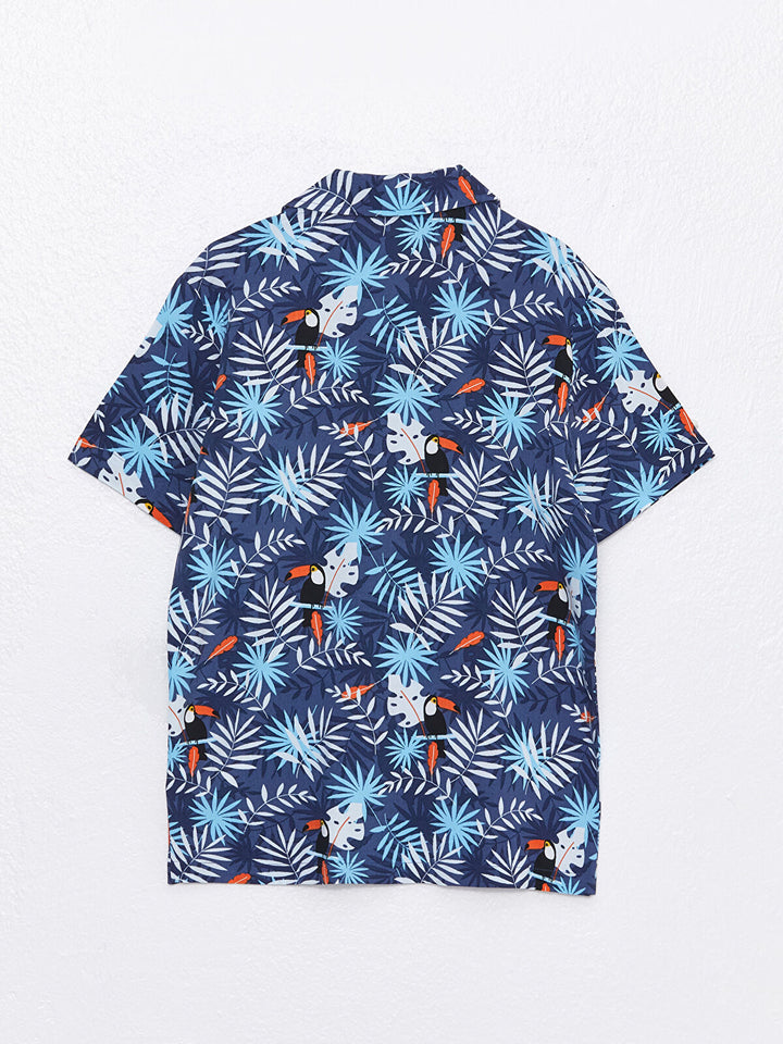 LCW Kids Patterned Short Sleeve Boy Shirt