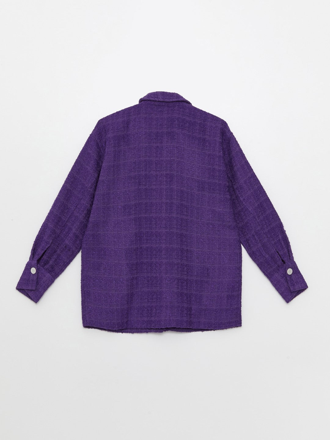 LCW Vision

Purple Self-Patterned Long Sleeve Oversize Women's Shirt Jacket