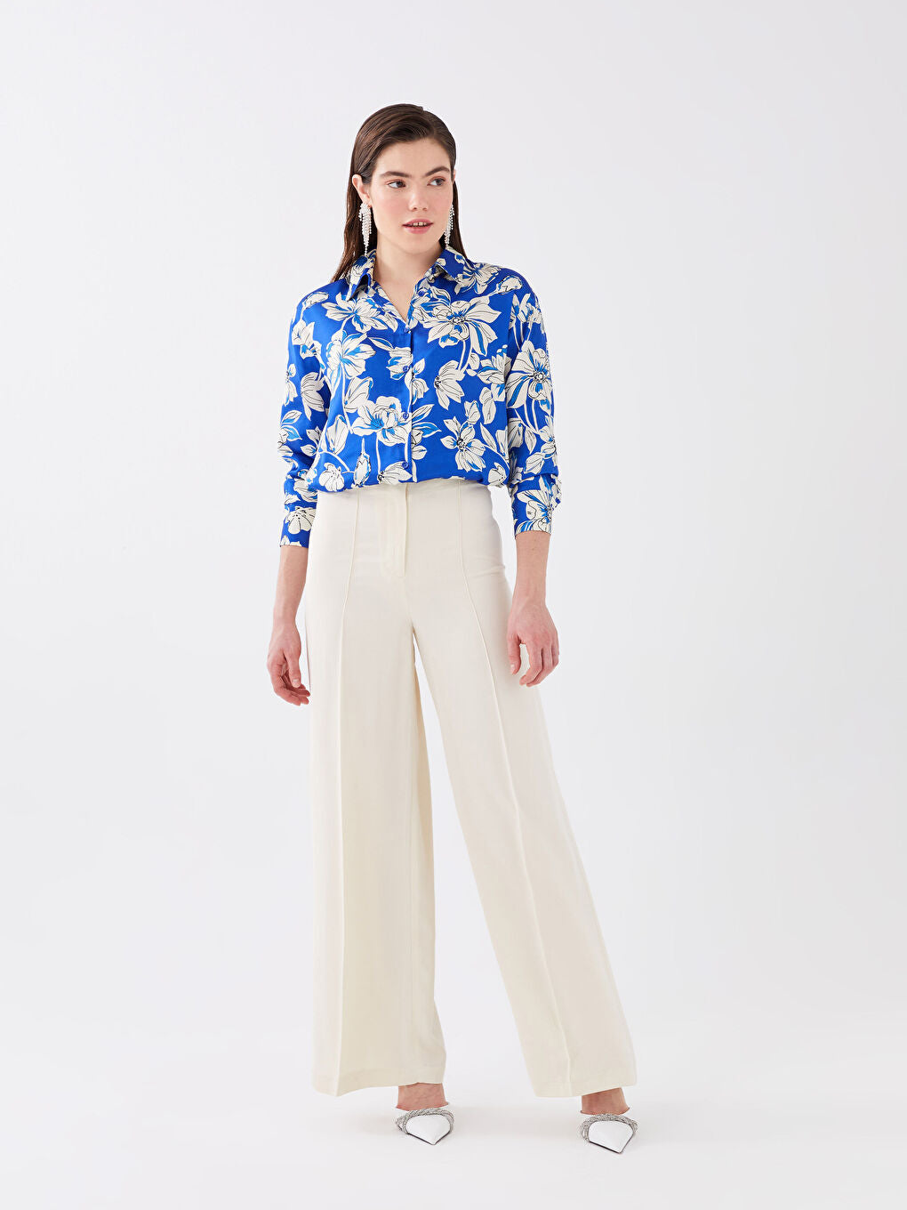 Standard Fit Straight Viscose Women Palazzo Trousers