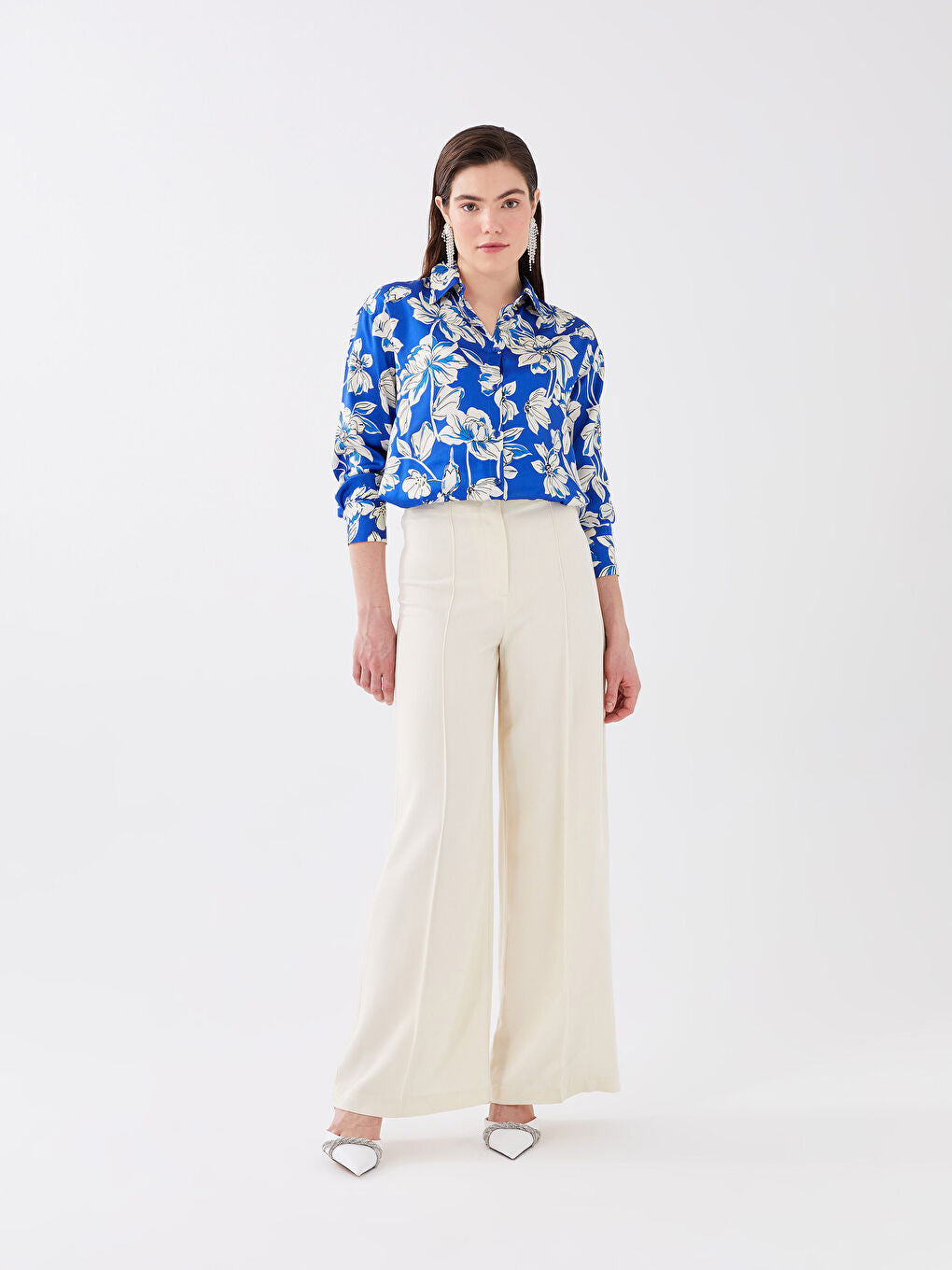 Standard Fit Straight Viscose Women Palazzo Trousers