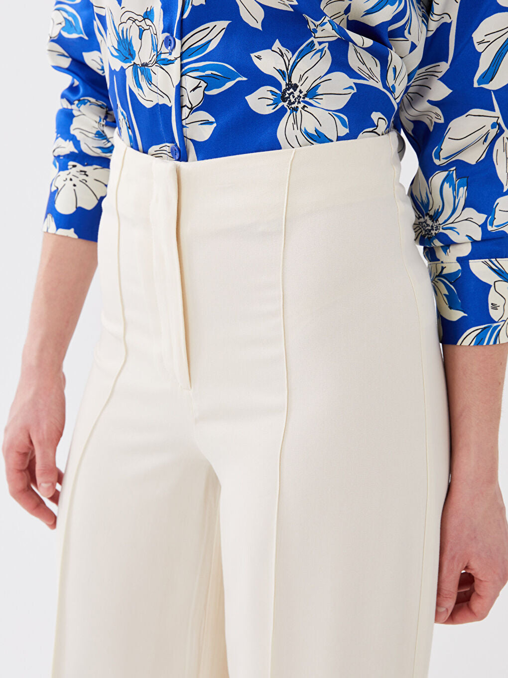 Standard Fit Straight Viscose Women Palazzo Trousers