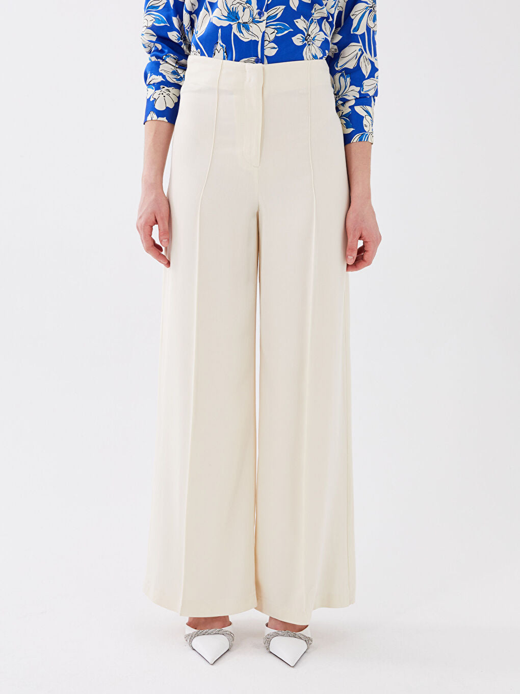 Standard Fit Straight Viscose Women Palazzo Trousers