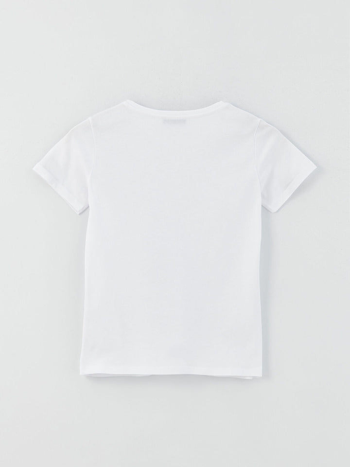 LCW Casual Crew Neck Printed Short Sleeve Women T-shirt