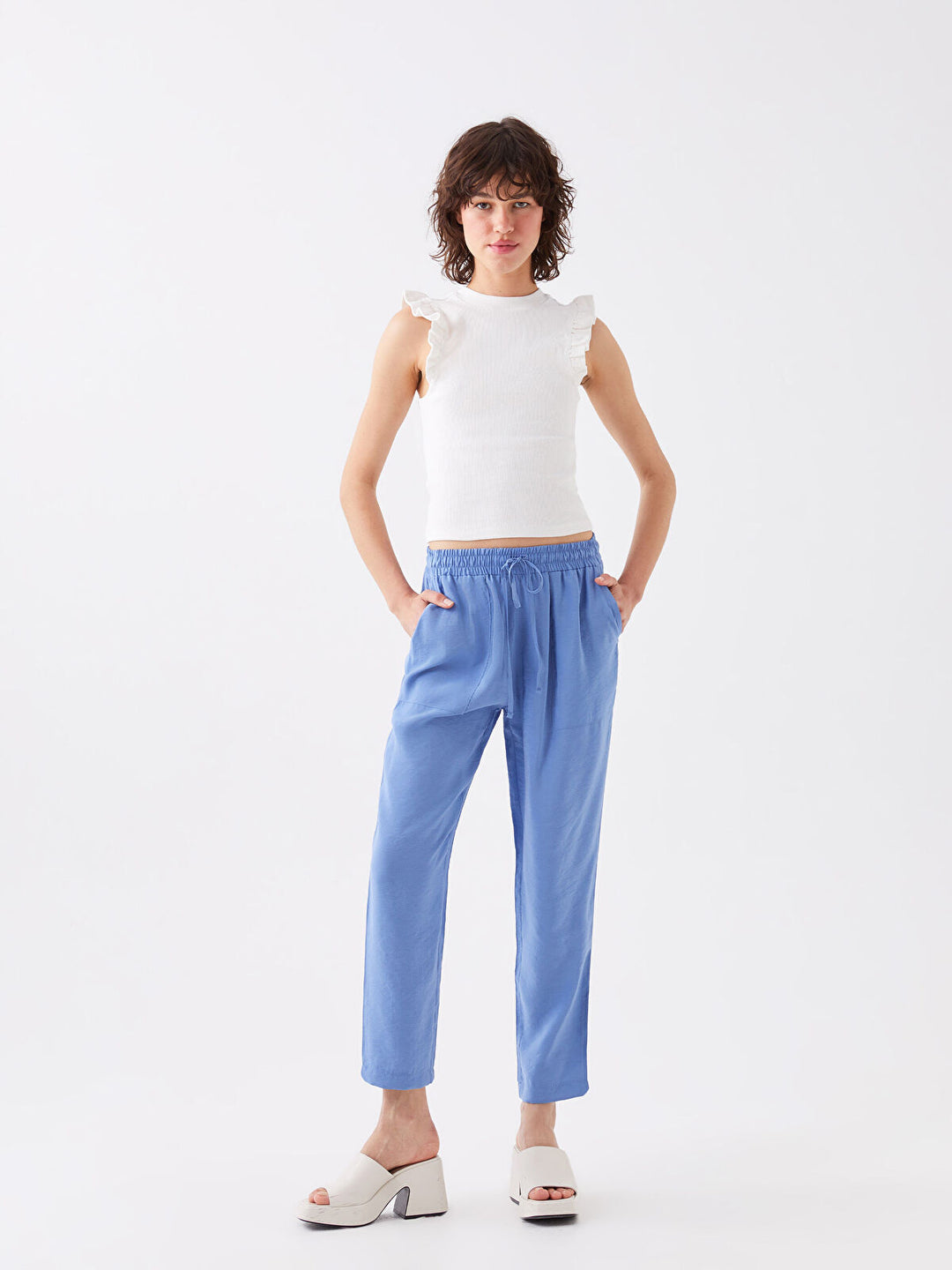 LCW Casual Blue Trousers