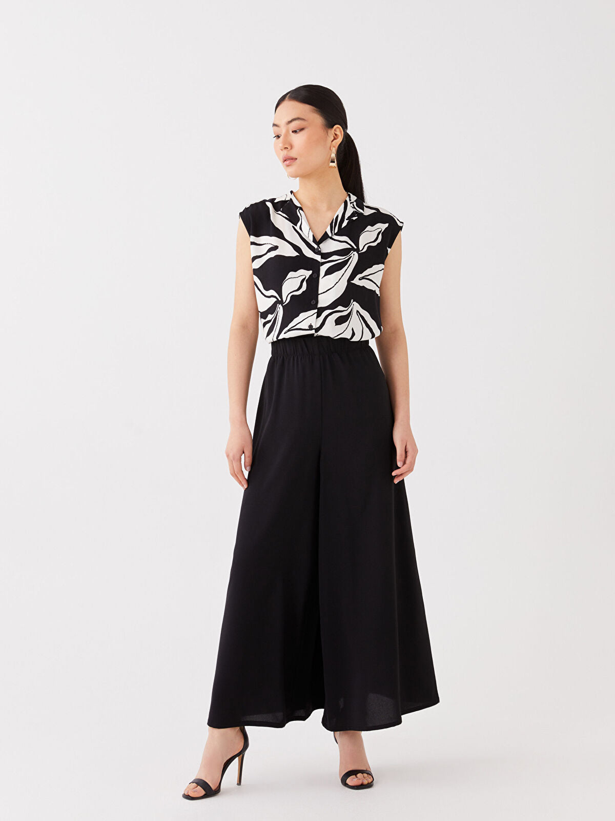 LCWAIKIKI Classic Women Elastic Waist Straight Trousers Skirt