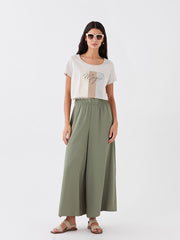 LCWAIKIKI Classic Women Elastic Waist Straight Trousers Skirt