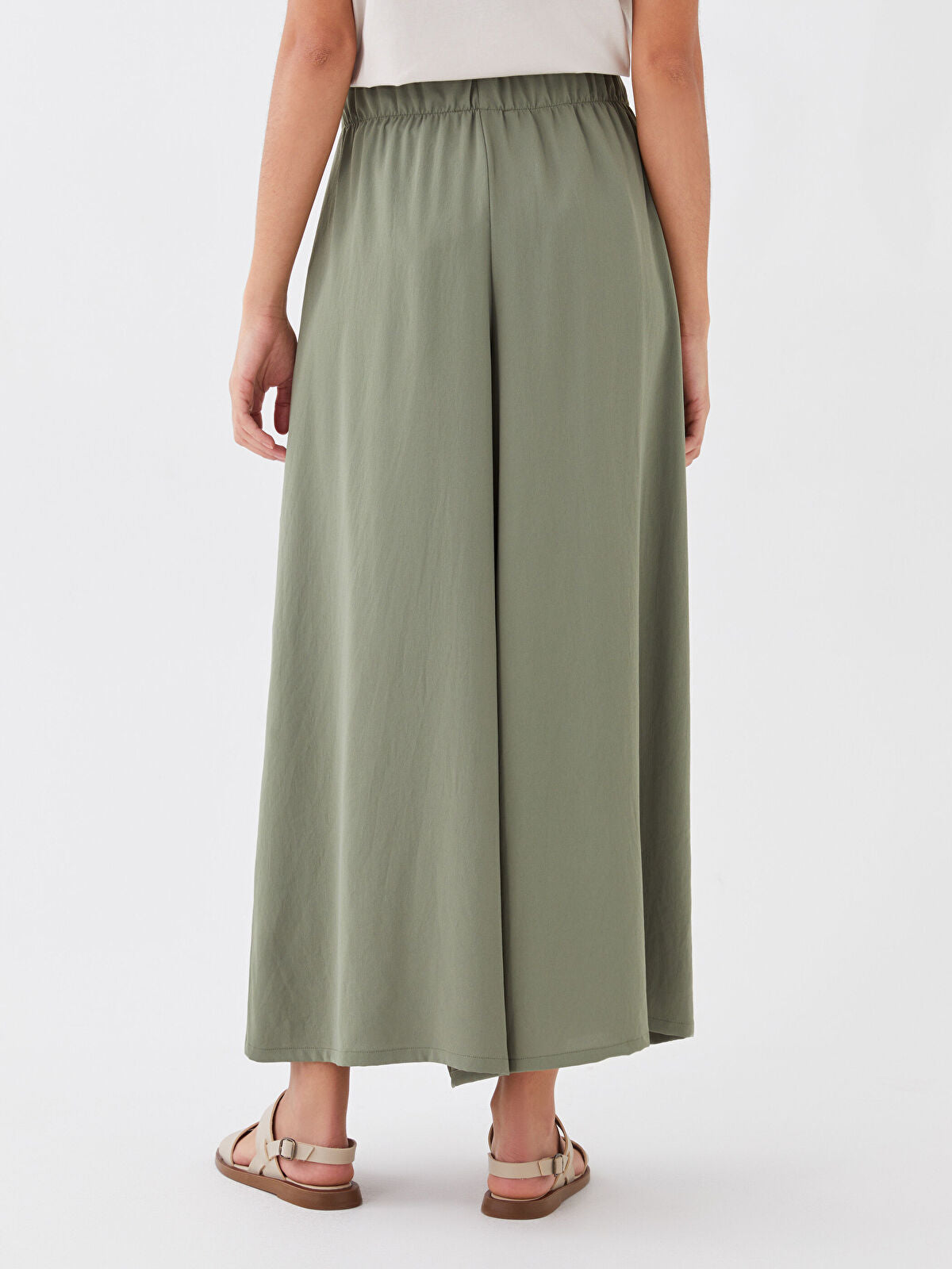 LCWAIKIKI Classic Women Elastic Waist Straight Trousers Skirt
