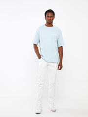 LCW Casual Crew Neck Short Sleeve Printed Combed Cotton Men T-shirt