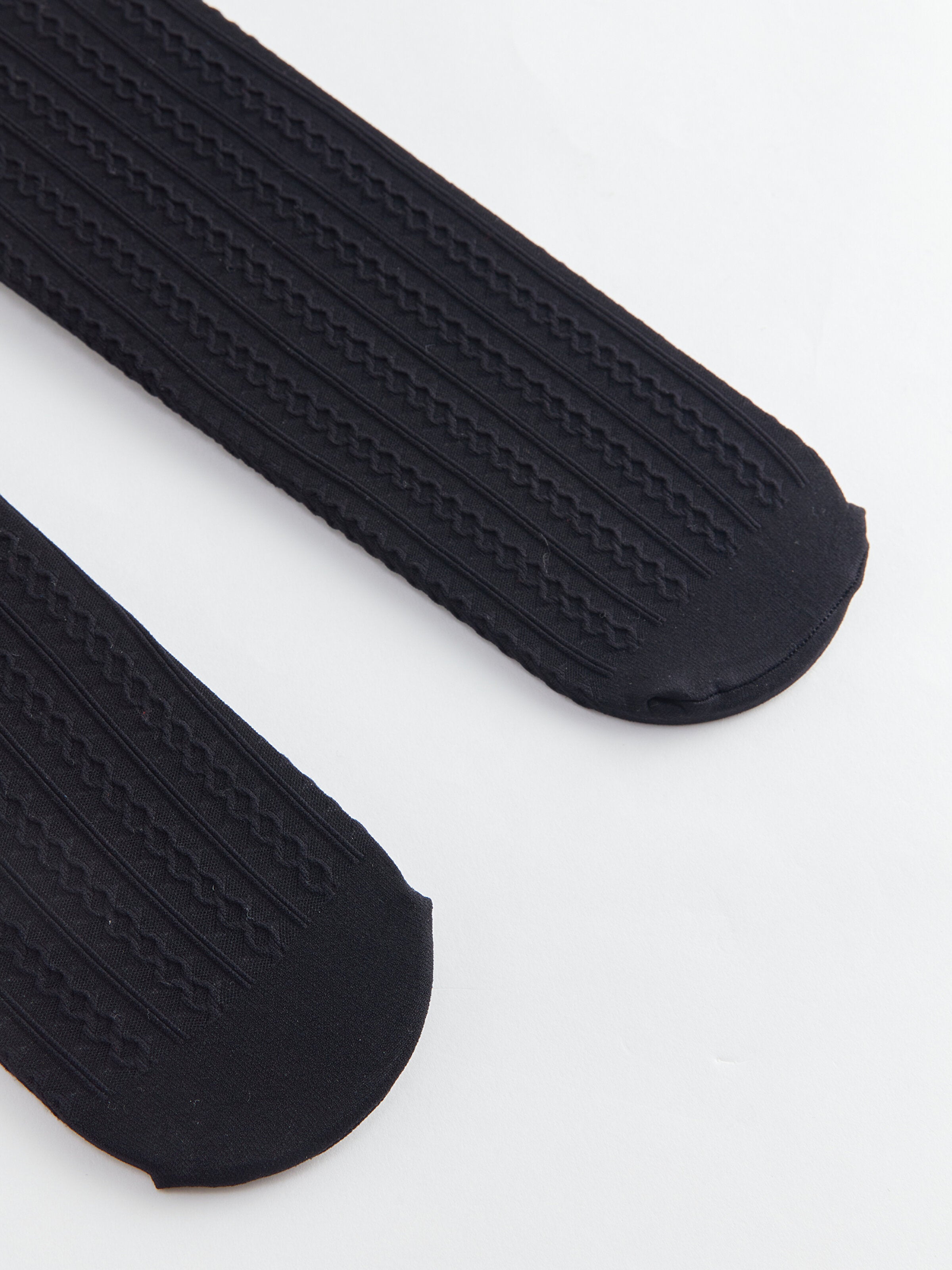 Self-Patterned Girls Thin Pantyhose, Pack Of 2