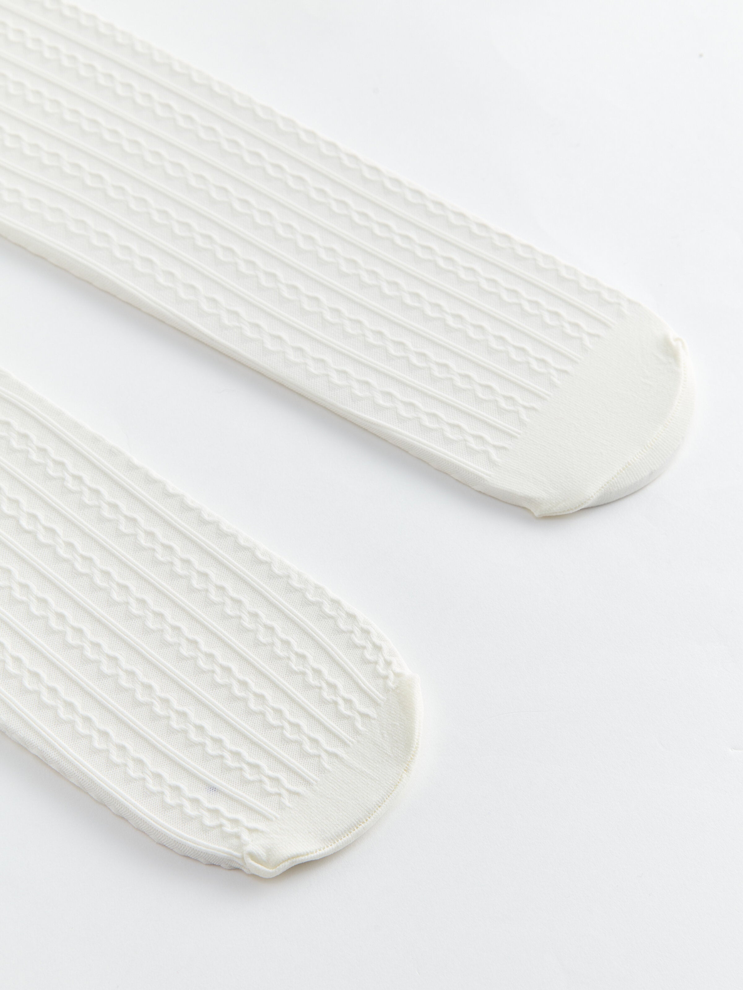 Self-Patterned Girls Thin Pantyhose, Pack Of 2