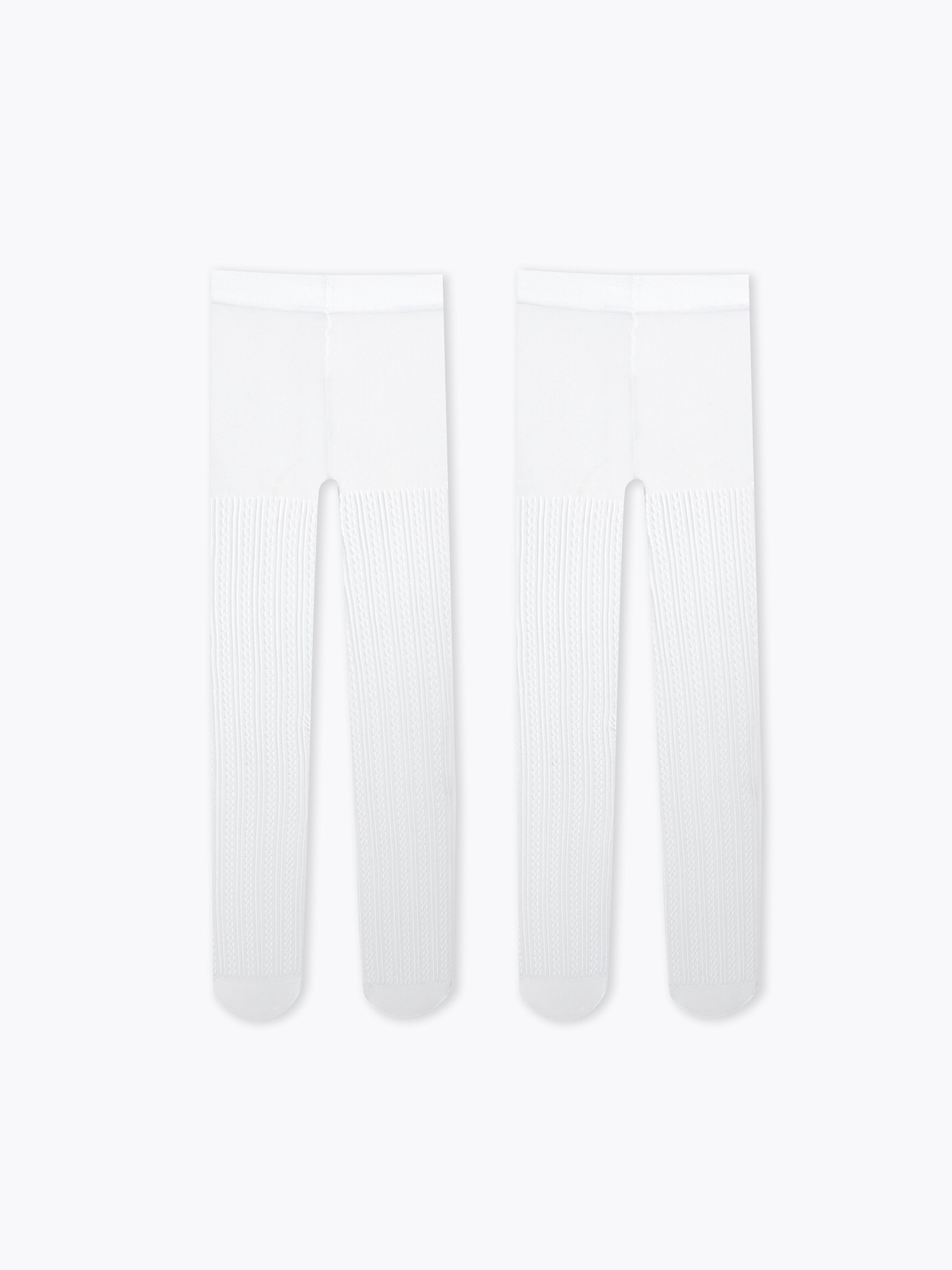 Self-Patterned Girls Thin Pantyhose, Pack Of 2