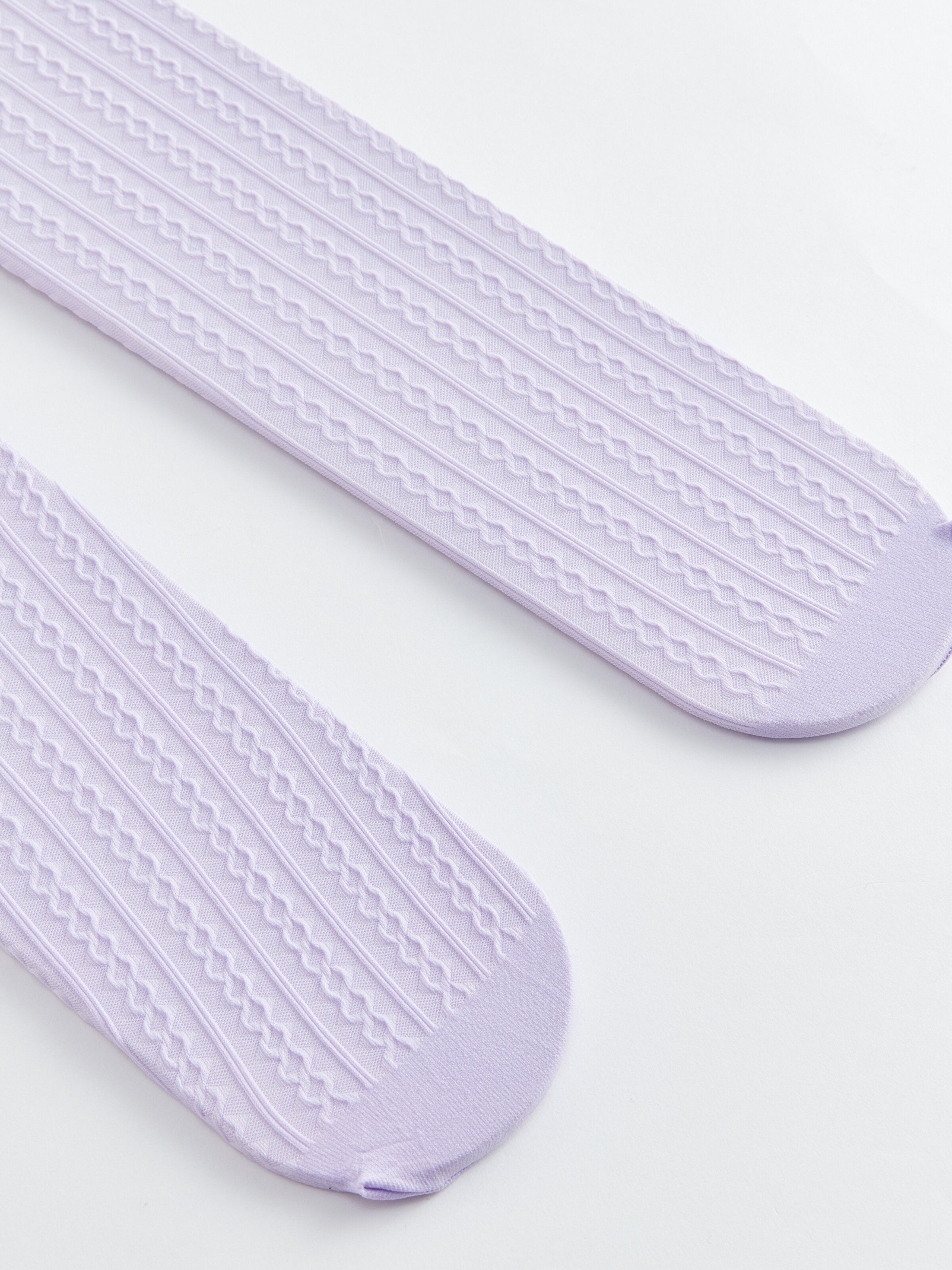 Self-Patterned Girls Thin Pantyhose, Pack Of 2