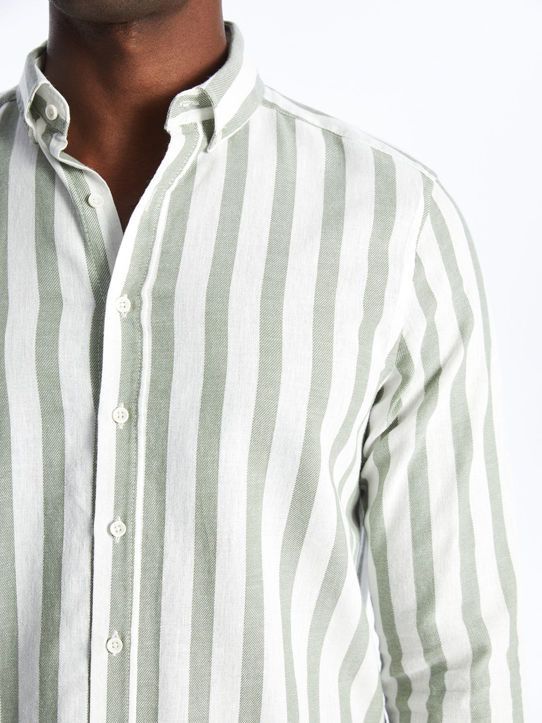 Regular Fit Long Sleeve Striped Men Shirt