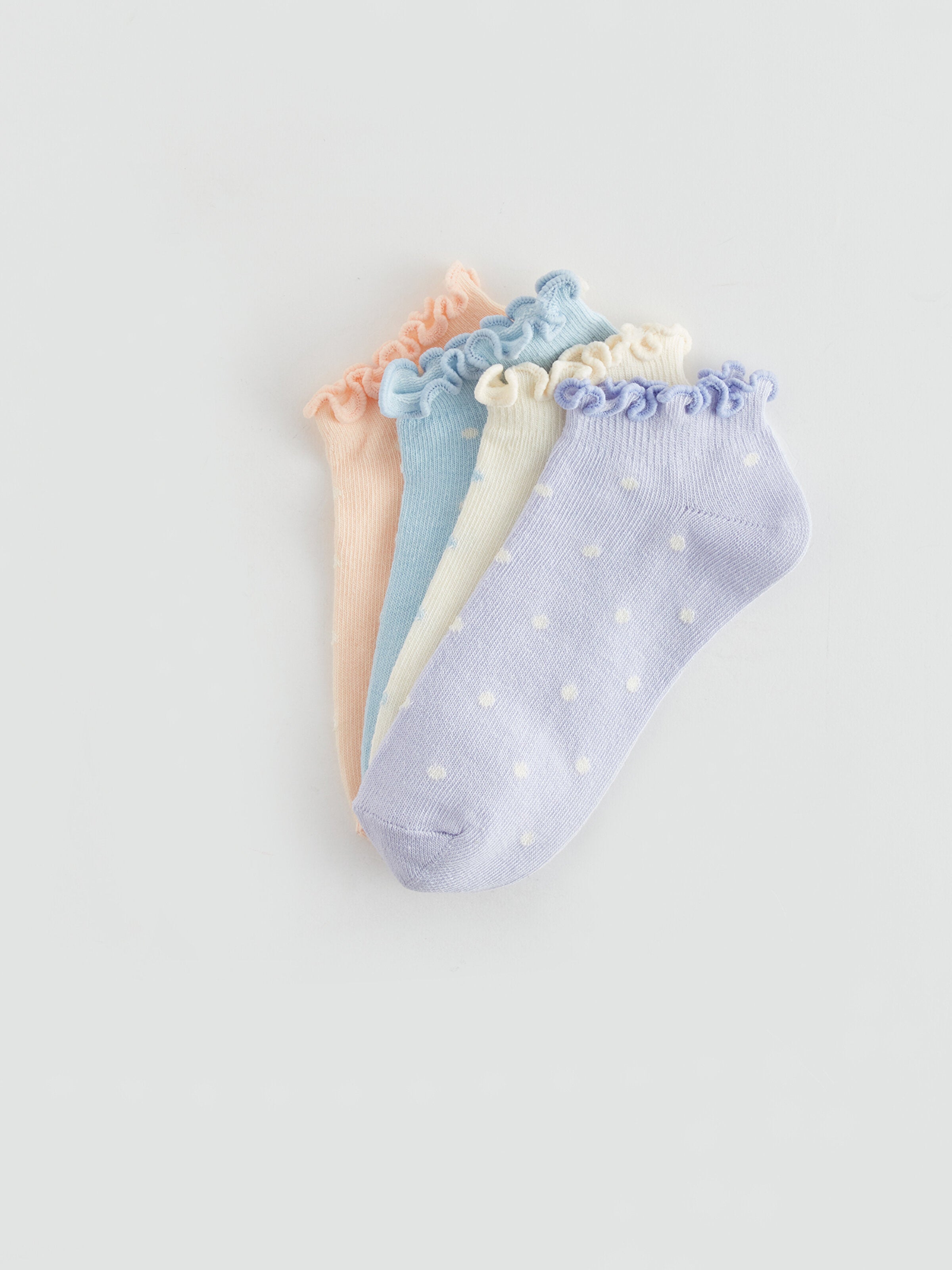 Patterned Girls Booties Socks 5-Pack