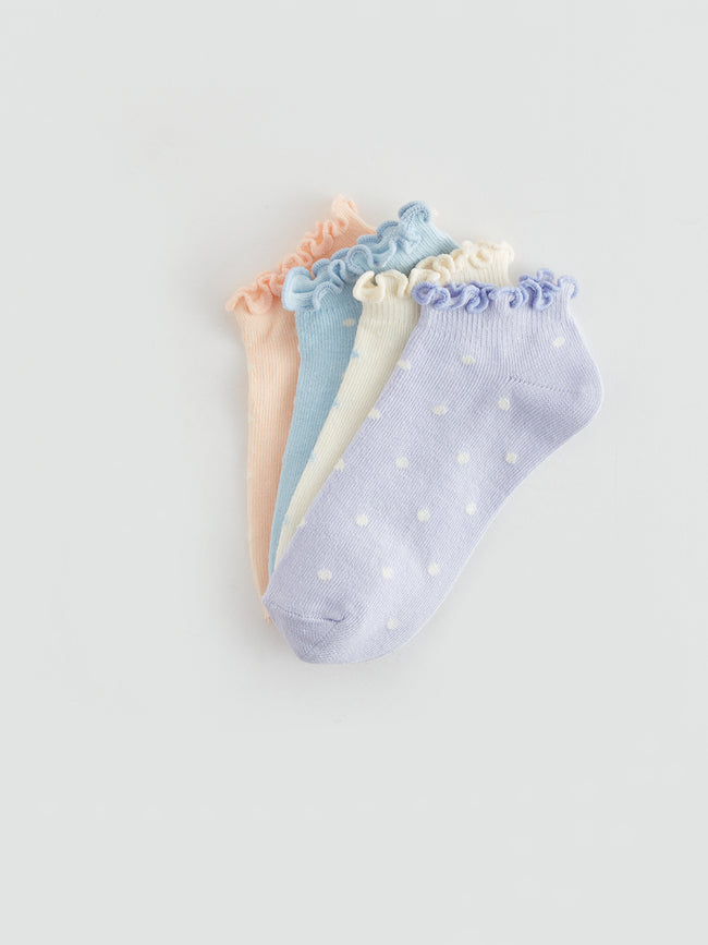 Patterned Girls Booties Socks 5-Pack Main Image