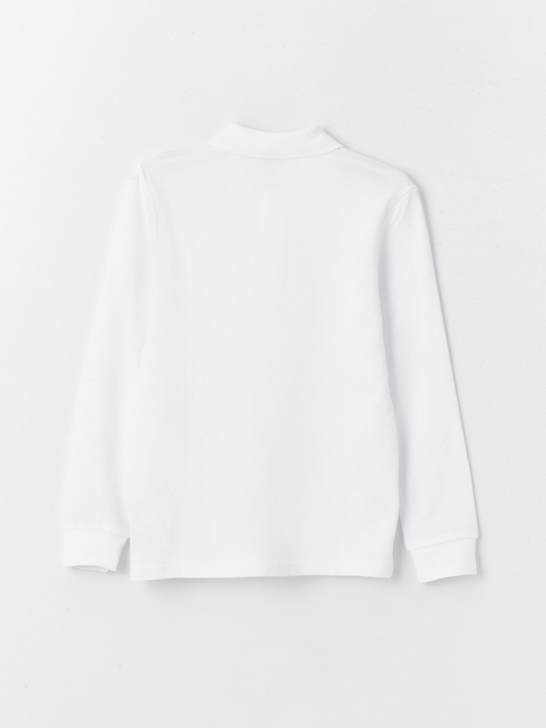 Polo Neck Basic Long Sleeve Boy T-Shirt