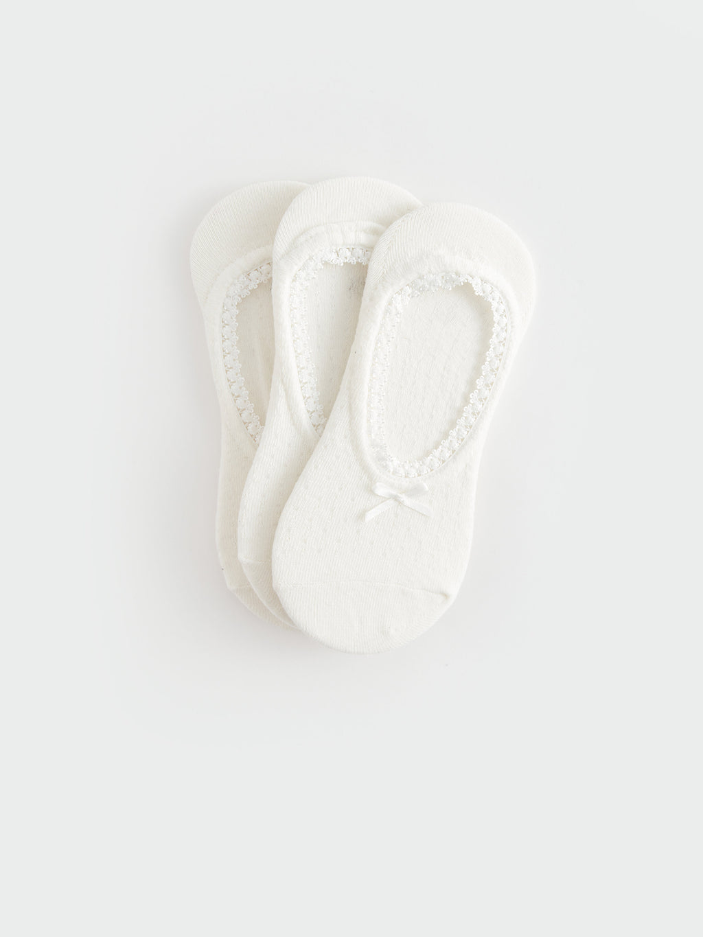 Self Patterned Women Ballerina Socks 3 Pack