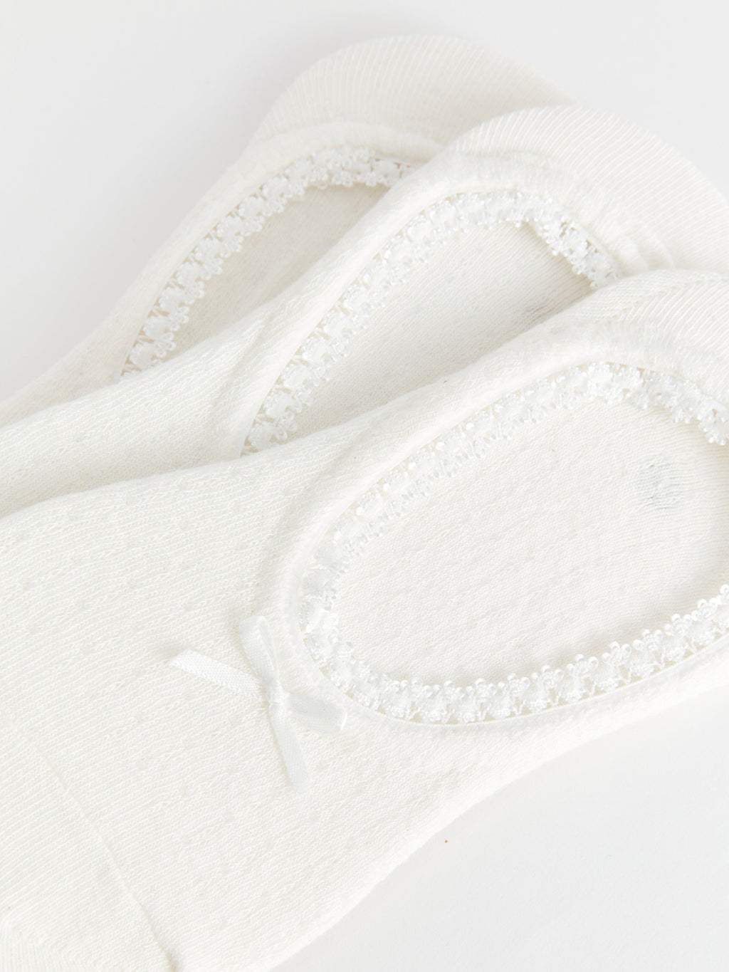 Self Patterned Women Ballerina Socks 3 Pack