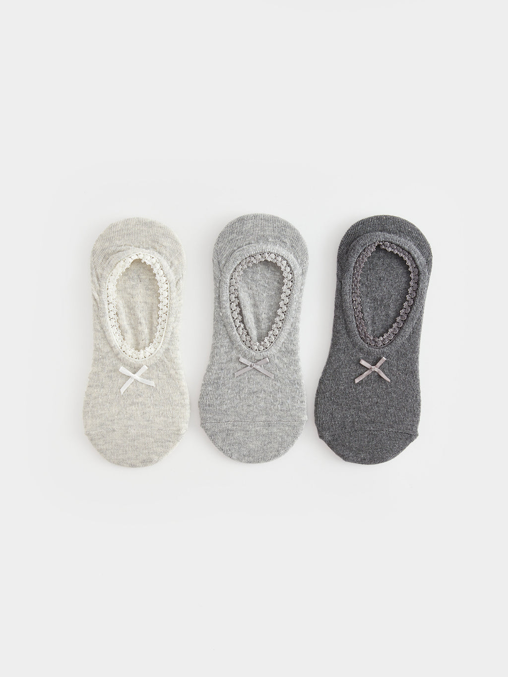 Self Patterned Women Ballerina Socks 3 Pack