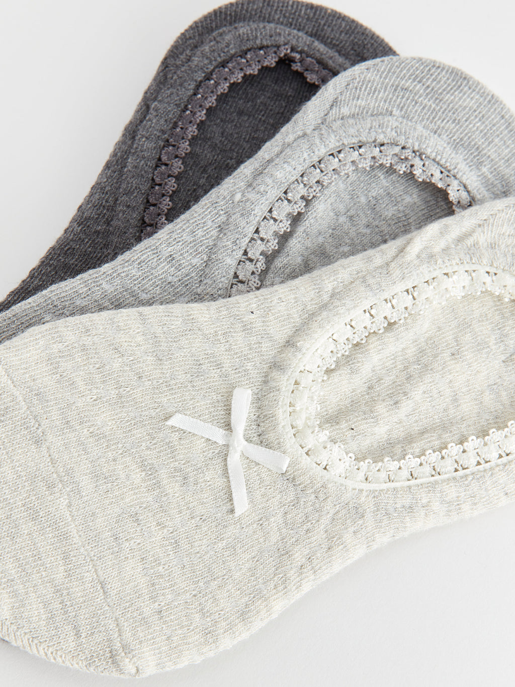 Self Patterned Women Ballerina Socks 3 Pack